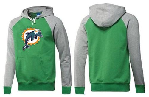 NFL Men's Nike Miami Dolphins Logo Pullover Hoodie - Green/Grey